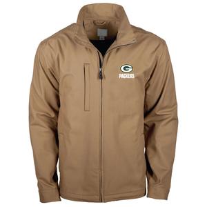 Мужская спецодежда Dunbrooke Tan Green Bay Packers Journey Workwear Tri-Blend куртка с молнией во всю длину