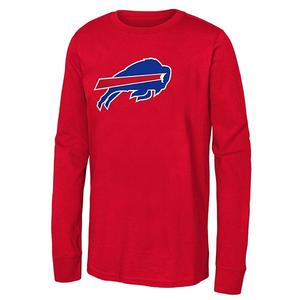 Футболка с длинным рукавом Youth red Buffalo Bills primary logo Outerstuff