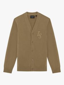 Детский кардиган с монограммой и пуговицами Lyle & Scott, Brown