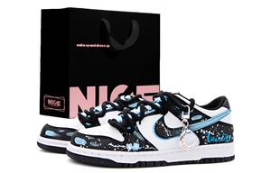 Nike Кроссовки для скейтбординга Dunk устойчивые к истиранию дышащие низкие унисекс Black Blue