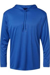 Футболка с капюшоном и длинными рукавами Badger B-Core, цвет royal