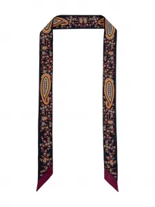 Шелковый шарф с узором пейсли ETRO, синий