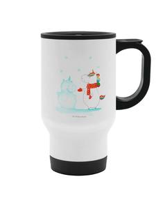 Mr. & Mrs. Panda Термос «Единорог и снеговик» без надписи, белый