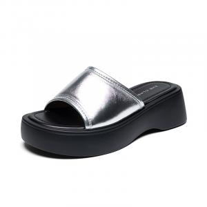 Шлепанцы женские Zhr, серебряный