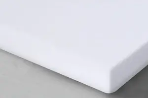 Простыня на резинке, сатиновая простыня на резинке, высокого качества, на резинке, 140х200 см, белая Oritex