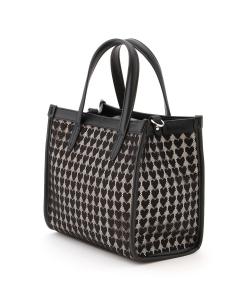 (L) Сумка-тоут Cachecache / Кружевной квадрат с узором в виде сердечек, двусторонняя.