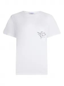 Футболка с декорированным карманом LIU JO, белый