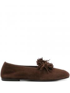 Замшевые лоферы Aquazzura, коричневый