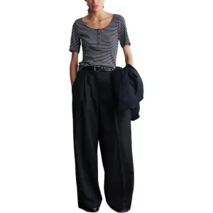 COS Футболка женская синяя Regular T Shirt