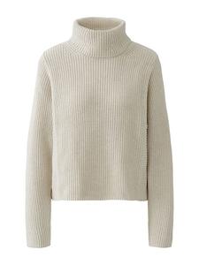 Oui Кремовый свитер с высоким воротником