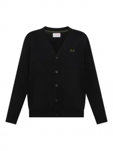 Кардиган с пуговицами и логотипом Sun68 Kids, черный