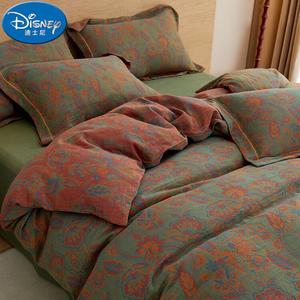 Disney Комплект постельного белья 200x230 см, 100% хлопок, двойной муслин, цвет Monet (лаймовый)