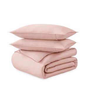 Комплект пододеяльников Bare Home из 100% органического хлопка и сатина, цвет Dusty Pink