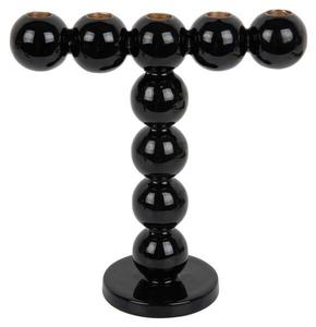 Подсвечник Present Time Bubbles High, 11x26x11 см, черный