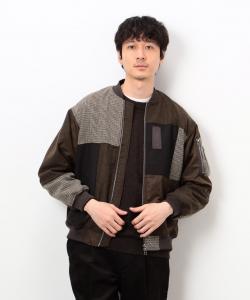 Блузон MA-1 из лоскутного твида