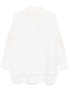 Paul Smith рубашка с цветочной вышивкой, белый