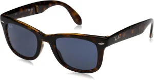 Солнцезащитные очки Ray-Ban Unisex Rb4105 складные Wayfarer квадратной формы, Havana/Dark Grey