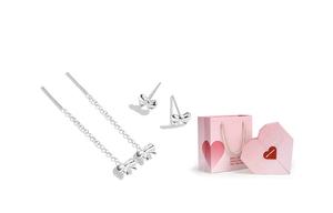 MISS TOOYA Серьги-гвоздики из стерлингового серебра для женщин