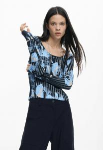 Топ Desigual LIGHTWEIGHT WITH FLORAL TEXTURE, Grey