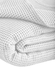 Вафельное одеяло летнее одеяло La Diva с декоративной каймой Kneer, белый