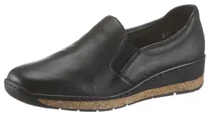 Эспадрильи Rieker, повседневная обувь, полуботинки на резинках, черный