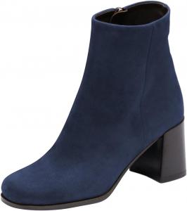 Женские ботильоны FOWT с квадратным носком, на высокой массивной подошве, короткие, с боковой молнией, повседневные уличные ботинки, размеры 4-16 US, Dark Blue