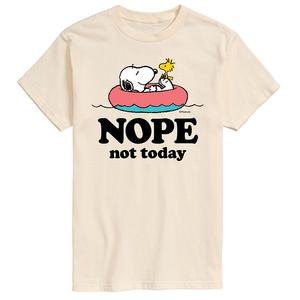 Мужская футболка с рисунком Peanuts Snoopy Nope Not Today Licensed Character, бежевый