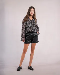 Женские короткие шорты с эффектом кожи Molly Bracken, черный