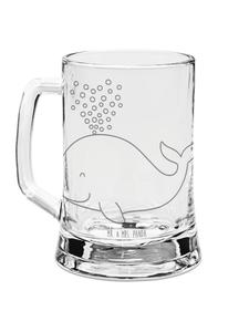 Пивная кружка с китами и конфетти без слогана, прозрачная Mr. & Mrs. Panda