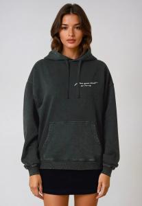 Толстовка FOLLOW YOUR HEART EMBROIDERY UNISEX VINTAGE - Hoodie Mira Paris, цвет Black Denim