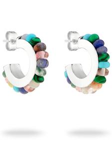 Серьги-полукольца с декоративными камнями Tamaris