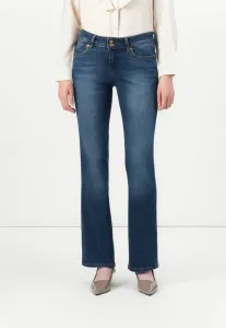 Джинсы с низкой посадкой и широкими штанинами, расклешенные книзу Wrangler, Dark Blue Denim