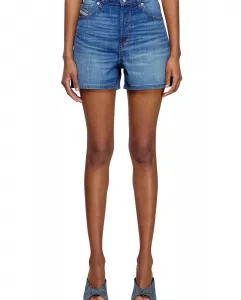 Женские шорты DIESEL из денима с эффектом потертости Diesel, темно-синий