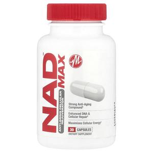 Metabolic Nutrition, NAD MAX , омолаживающее средство на клеточном уровне, 30 капсул