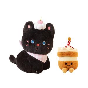 Tak Bebe Милые плюшевые куклы черные котята Cream, высота 25 см