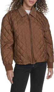 Женская стеганая куртка Levi's Diamond с вельветовым воротником, Bison