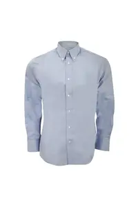 Оксфордская рубашка премиум-класса индивидуального кроя с длинными рукавами Kustom Kit, синий