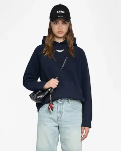 Женская хлопковая толстовка Georgy с длинными рукавами Zadig & Voltaire, темно-синий