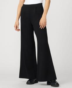 Женские плиссированные широкие эластичные брюки Cable & Gauge, Jet black