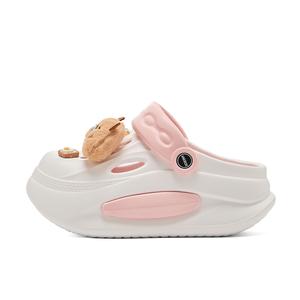 JOSINY Классические перфорированные клоги женские экрю/хаки, цвет Ecru/Khaki