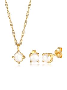 Elli Колье Schmuckset 925 Sterling Silber in Gold