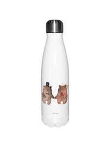 Mr. & Mrs. Panda Свадьба с медведем и бутылкой воды, без слов, в белом цвете