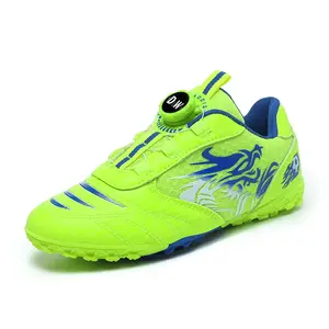 Детские футбольные бутсы с амортизацией ударов и износостойкостью, низкие D&W, зеленый