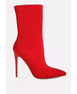 Ботильоны Cheugy с украшением London Rag, красный