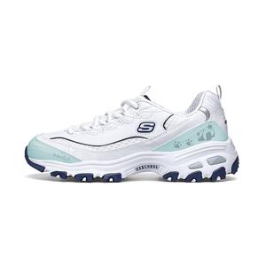 Skechers D'lites 1.0 panda устойчивые к истиранию низкие массивные кроссовки women's white blue