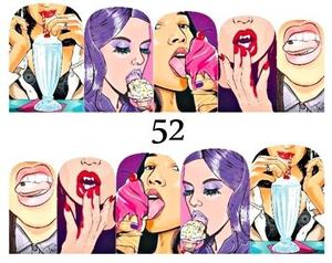 Водные наклейки для ногтей - №52, inna