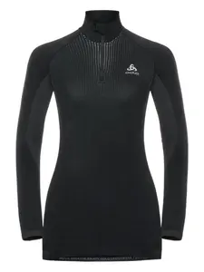 Топ с высоким воротником и перфорацией Odlo, черный