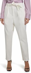 Женские брюки прямого кроя с поясом и завязкой на талии Calvin Klein, Cream