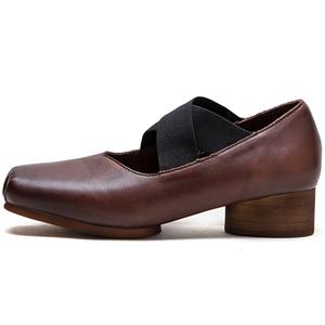 Женские туфли Мэри Джейн Коричневые/Черные/Абрикосовые Jay