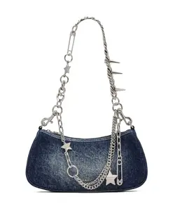 Сумка через плечо с подвеской из выцветшего денима Marc Jacobs, синий